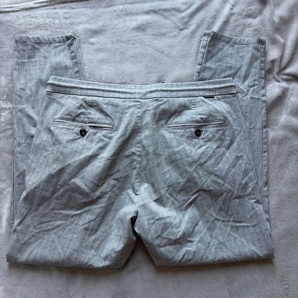 Projek Raw Bungee Flex Classic Fit Pants Size 36 Gray Plaid Drawstring